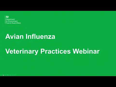 Bird Flu (Avian Influenza) Veterinary Practices Webinar